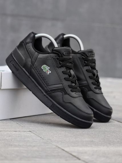 Демісезонні кросівки Lacoste натуральна шкіра + текстиль колір чорний | Зображення 5