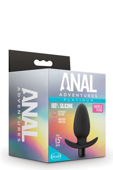 Анальна пробка з вібрацією Blush Anal Adventures Platinum Saddle Plug | Зображення 1