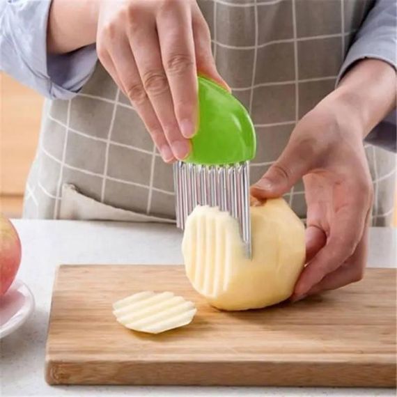 Слайсер із нержавіючої сталі для продуктів.