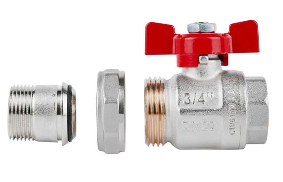 Кран кульовий "Американка" Icma 3/4" прямий №347 (87347AE11) | Зображення 2