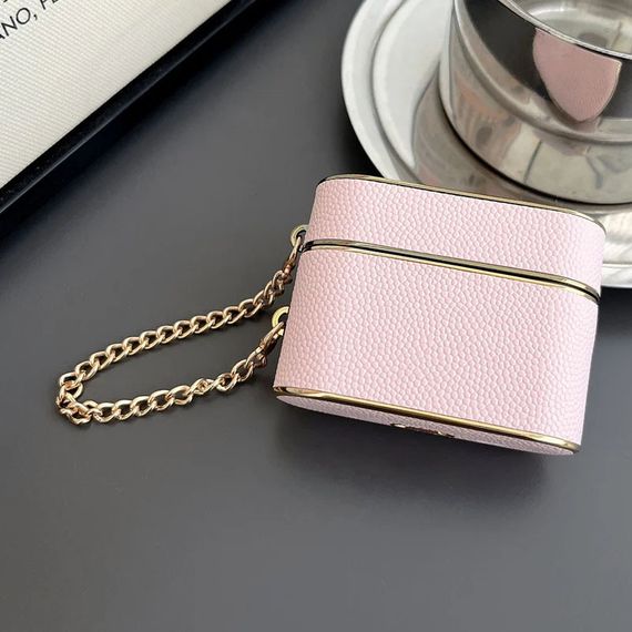 Шкіряний футляр Suitcase для навушників AirPods 3 Pink | Зображення 1