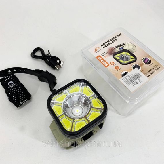 Акумуляторний ліхтар на голову із зарядним пристроєм 826X-XPE+8COB(White+Red) 1x18650 EJ-62 | Зображення 4