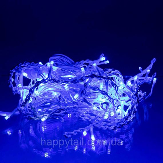 Новорічна гірлянда вулична Бахрома 6 м 105 LED білий провід Синій 6МWBL | Зображення 1