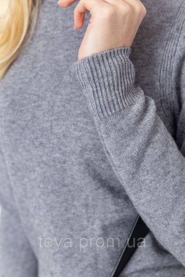Гольф жіночий однотонний, колір сірий, розмір L-XL FA_008667 | Зображення 4