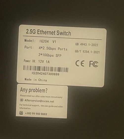 Високошвидкісний комутатор Ethernet 2.5G (ig204 v1) | Зображення 2