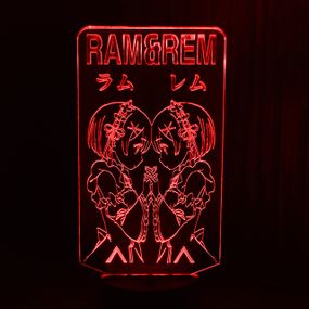 Акриловый светильник-ночник Рэм и Рам 3 красный tty-n001383