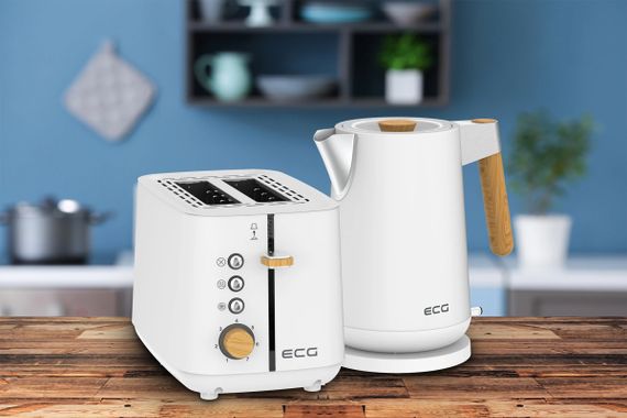 Тостер EСG ST 2768 Timber White 780-925 Вт білий | Зображення 8