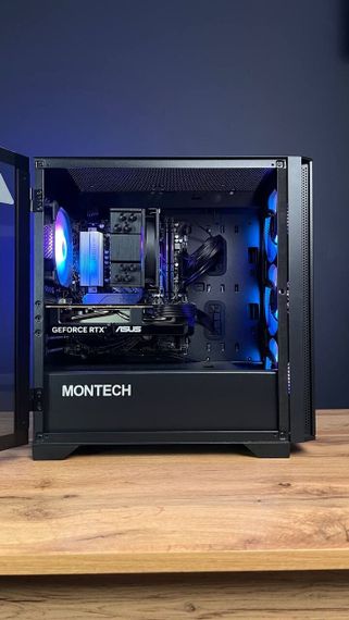 Збірка на замовлення: ігровий ПК Montech Air 100 ARGB Black Tower / AMD Ryzen 5 8400F (6 (12) ядер по 4,2 - 4,7 ГГц) / 32 ГБ DDR5 / 1000 ГБ SSD M.2 / nVidia GeForce RTX 5060, 8 ГБ GDDR6, 128-біт / 650 Вт | Зображення 5