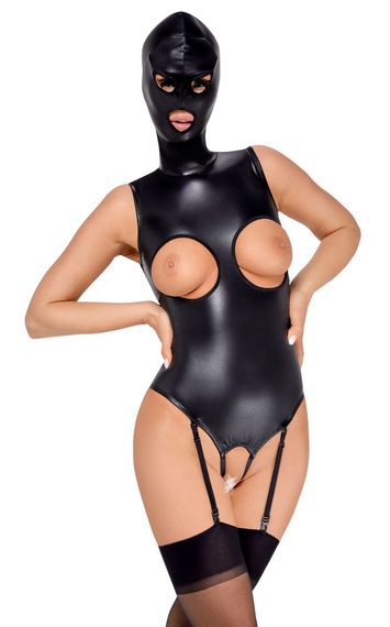 Боді з маскою - 2480484 Bad Kitty Body & Mask, black - S sexstyle | Зображення 2