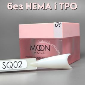 Гель для наращивания Moon Full Builder Gel №SQ02 ніжно-молочний без HEMA та TPO, гіпоалергенний 30мл