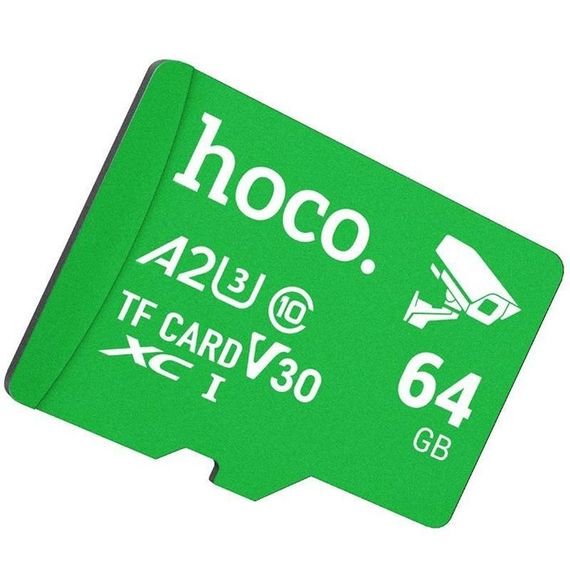 Карта пам'яті Hoco microSDXC Class 10 - 64GB (без адаптера) Green | Зображення 1