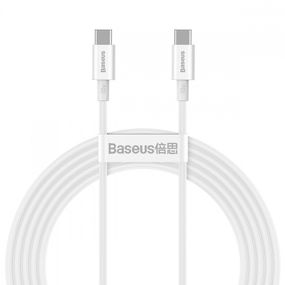 Кабель Baseus Superior Series Fast Charging Type-C to Type-C PD 100W (2m), Білий, 2.0 м