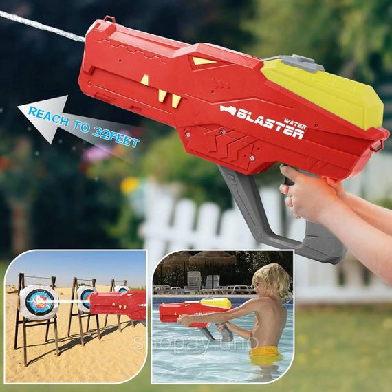 Водяной пистолет детский «Крокодил» Water Gun • Аккумуляторный водный бластер с автоматическим набором воды для летних игр | Зображення 1