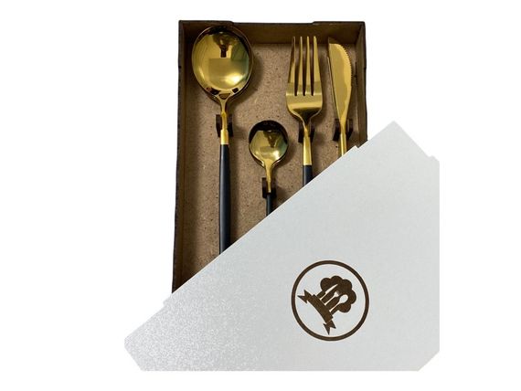 Набір столових приборів Kitchen чорний на 4 персони | Зображення 5