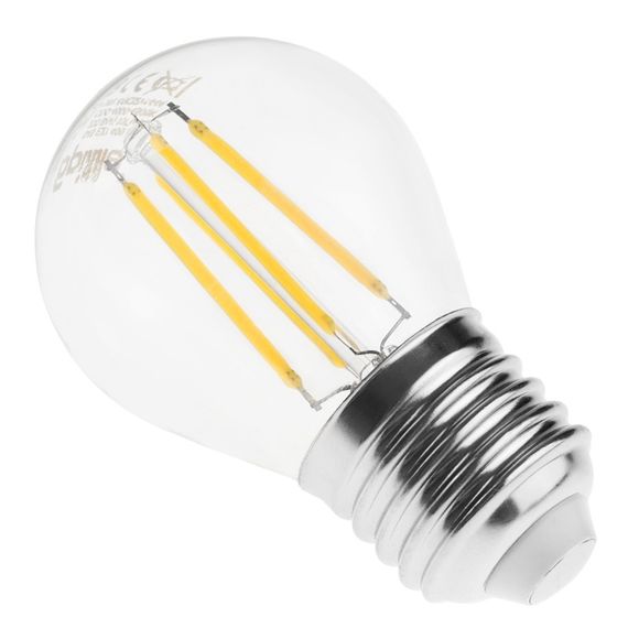 Лампа филаментная LED 4W E27 COG NW G45 220V | Зображення 3
