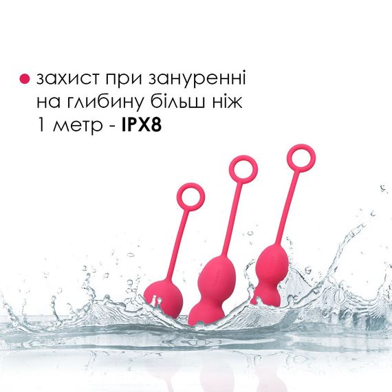 Набір вагінальних кульок зі зміщеним центром ваги Svakom Nova Plum Red | Зображення 3