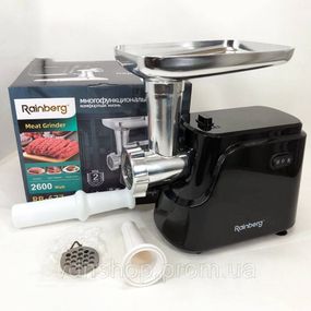 Лучшие электромясорубки для дома Rainberg RB-677 2600 Вт, Мясорубки нержавеющая сталь, Топ мясорубок EF-18
