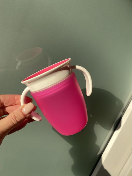 Чашка непроливайка дитяча 360 220мл Рожева | Зображення 4