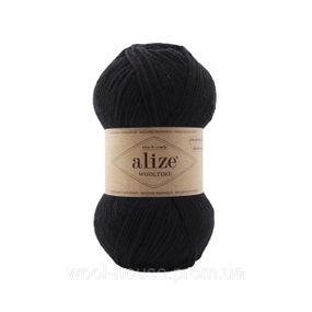 Шкарпеткова пряжа Alize Wooltime, чорний 60