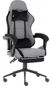 Кресло геймерское GT Racer X-2324 Fabric GrayBlack Suede