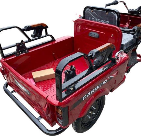 Электротрицикл Crosser CARGO 10 1000W 60V 32Ah, грузовой электроскутер с кузовом до 250 кг | Зображення 4