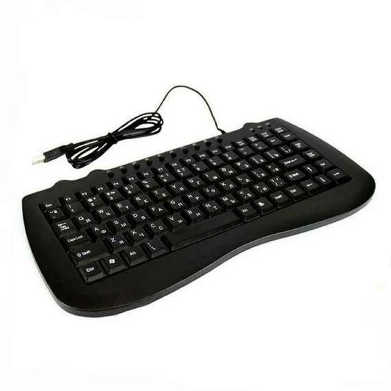 Клавіатура дротова KP-988 mini USB кабель 1.3 м чорний (2549_325)