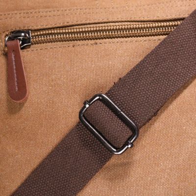 Сумка Vintage Мужская с клапаном из текстиля Коричневая (21249) | Зображення 6