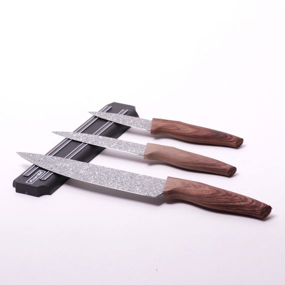 Набір ножів Kitchen knife КОРИЧНЕВАЯ РУЧКА B821 | Зображення 2