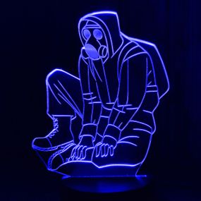 Акриловый светильник-ночник Сталкер 2 синий tty-n001248