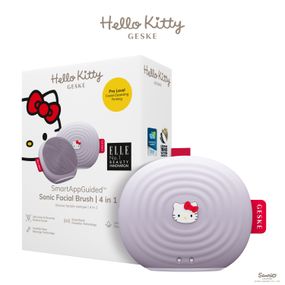 Электронная ультразвуковая щетка для лица GESKE Sonic Facial Brush 4в1 Hello Kitty purple, Фиолетовый
