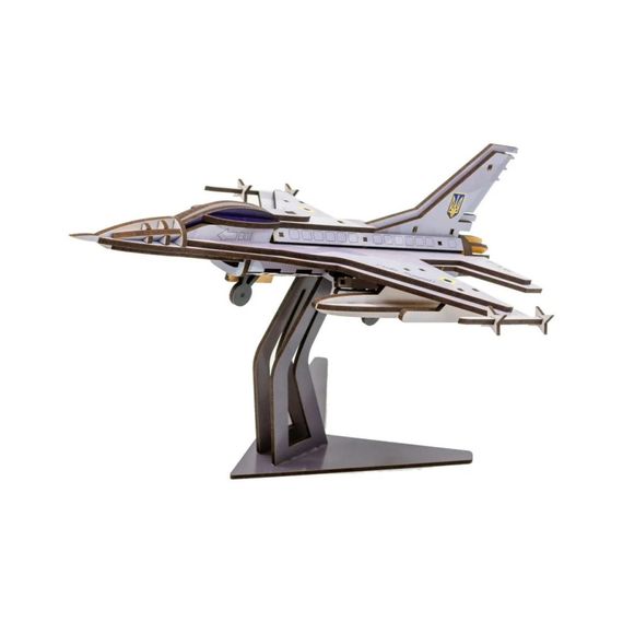 Деревянный 3D конструктор "F16" Арт-26913, 79 деталей | Зображення 1