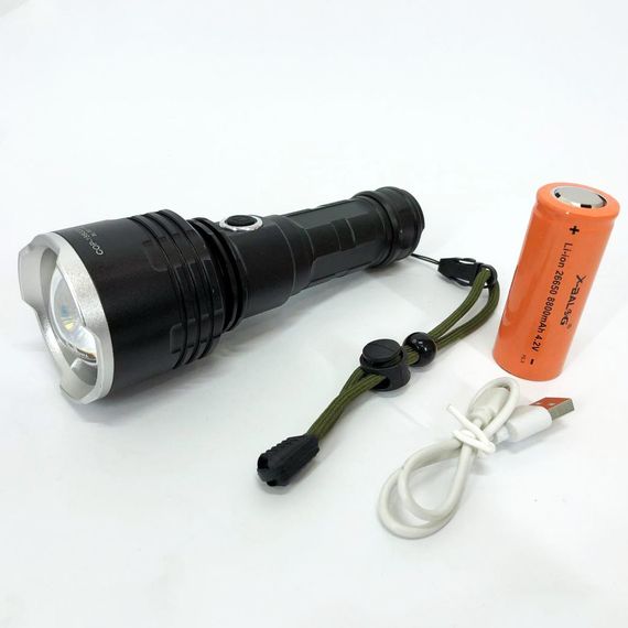 Супер яркий фонарик X-Balog BL-531-P90 / Мощный аккумуляторный лед фонарик / Фонарик VW-876 police оригинал | Зображення 1