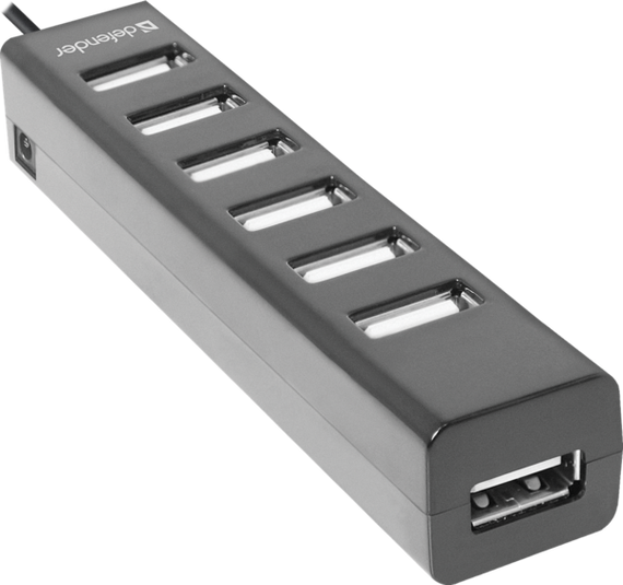 USB-хаб Defender Quadro Swift 7xUSB 2.0 (83203) | Зображення 1