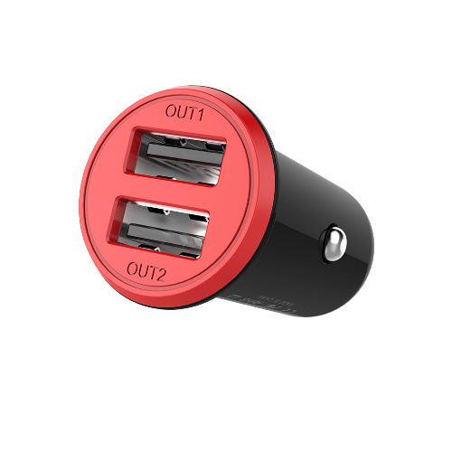 Автомобільний зарядний пристрій ColorWay CW-CHA026-BK 2USB 3,4А 17W червоний/чорний | Зображення 5