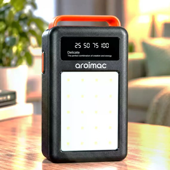 Power Bank Aroimac 56-68 80000 mAh чорний • Зовнішній акумулятор Aroimac 56-68 80000 mAh з LED-ліхтарем і цифровим індикатором | Зображення 3