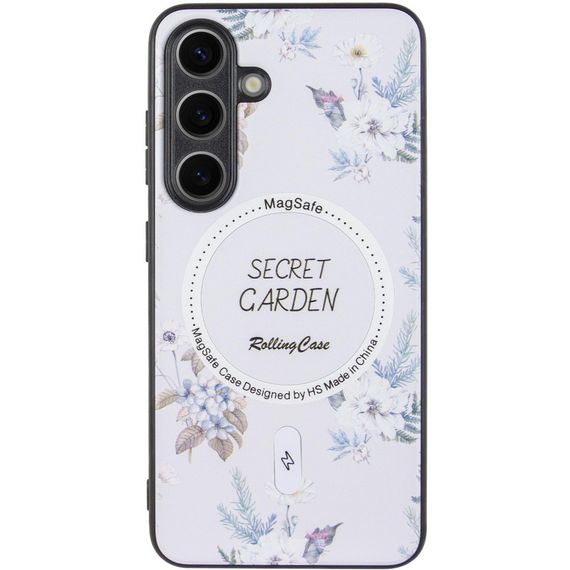 TPU+PC чехол Secret Garden with MagFit для Samsung Galaxy S24 White | Зображення 1