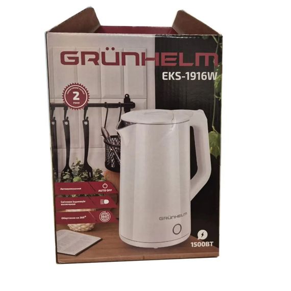 Електрочайник Grunhelm EKS-1916W 1.8 л білий | Зображення 5
