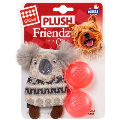 Игрушка для собак GiGwi Plush Коала с пискавкой 10 см (75012) | Зображення 1