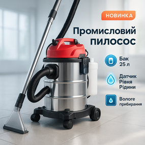 Промисловий пилосос Boxer BX-3233 для вологого та сухого прибирання 2800Вт UL-57