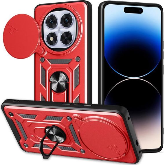Чохол Ummi Camshield Serge Ring для Xiaomi Redmi Note 14 Pro 5G / Poco X7 Червоний | Зображення 1