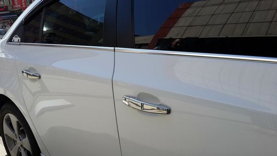 Молдинги стекол (нерж) Sedan, OmsaLine - Італійська нержавійка для Chevrolet Cruze 2009-2015 рр | Зображення 2