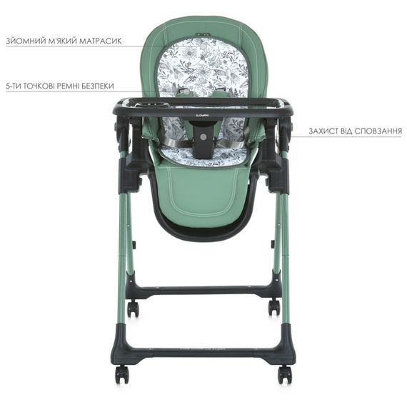 Стульчик для кормления ME 1037-B CRYSTAL Green до 15 кг | Зображення 6