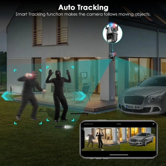 Охоронна поворотна камера з Wi-Fi, Камера відеоспостереження на дистанційному керуванні   знижка | Зображення 5