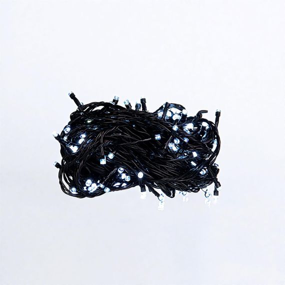 Новогодняя гирлянда комнатная нить 18 м 180 LED комнатная гирлянда черный провод Белый свет W180LED18MBW | Зображення 6