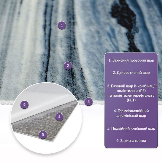 Самоклеюча стінова PET плитка у рулоні 600х3000х2мм SW-00002427 | Зображення 1