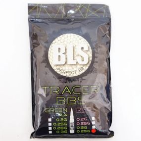 Шарики для страйкбола трассерные BLS BLS-WHITE-025-1-TRACER 0.25 1 кг 4000 шт зеленые