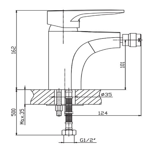 Змішувач для біде Haiba OPUS 002 (HB0327) | Зображення 1