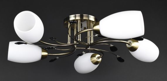 Люстра стельова на 5 лампочок 27269 Бронза 17х69х69 см. | Зображення 2