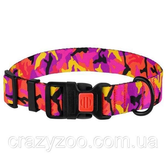 Ошейник для собак Bronzedog Urban Camo нейлоновый розовый 2.5х35-53 см 52/1363/Т | Зображення 1