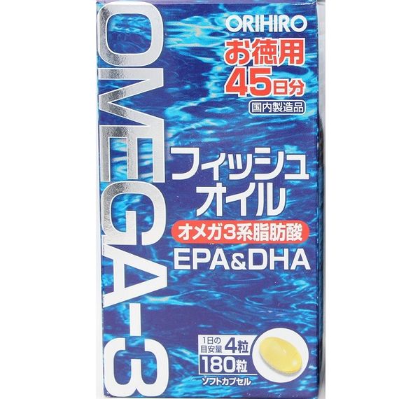 Омега 3 Orihiro EPA & DHA, Omega-3 455 mg 180 Caps